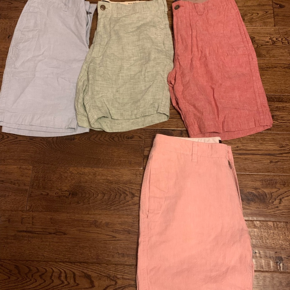 J. Crew Men's Shorts Set - Light Blue, Light Green, Red, Light Pink
